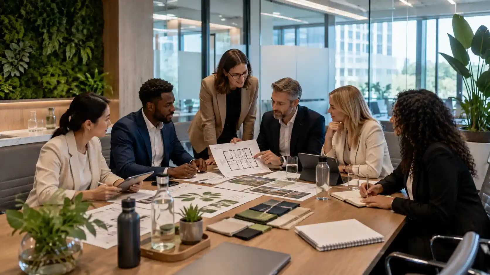 Sustainable event planning session for a corporate conference